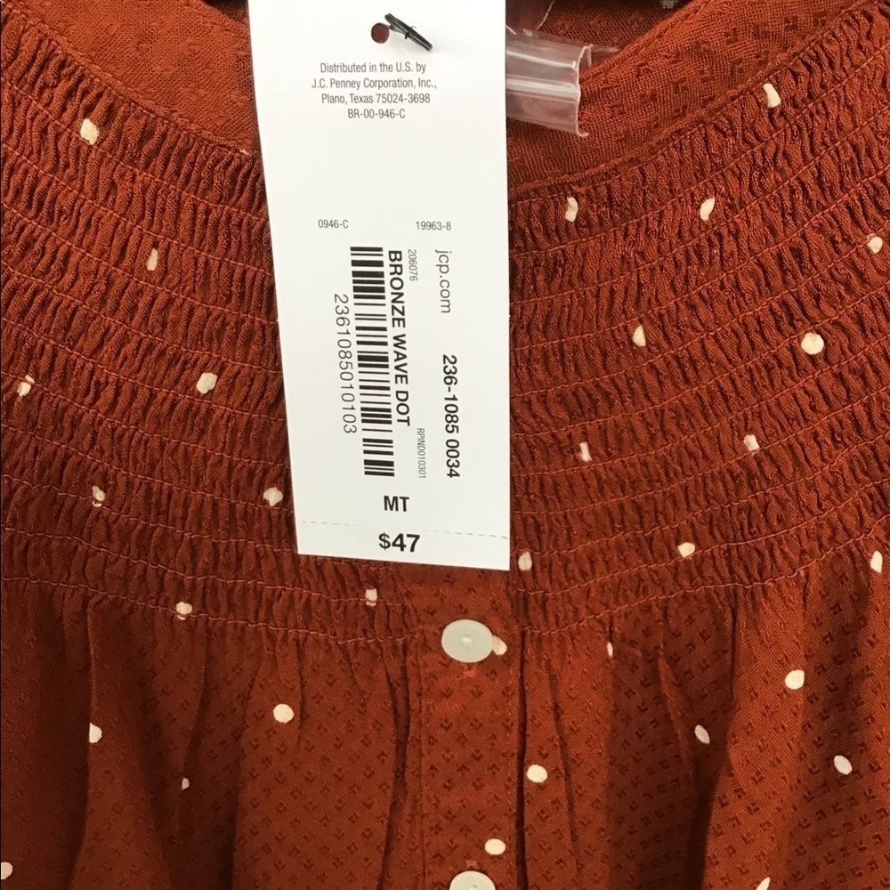 a.n.a Woman’s smocked Neck Long Sleeve Top - Picture 7 of 9